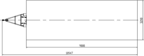 Трал с тележкой длина платформы 9м 1+2