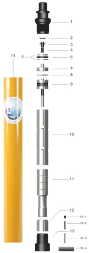 Погружной пневмоударник KQ-170A
