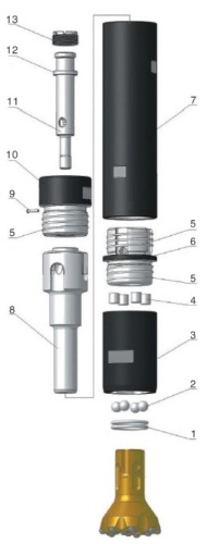 Погружной пневмоударник 130P-4.0KW(Bayonet)