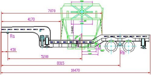 Полуприцеп QDT9700TGZB предназначен для перемещение ковша