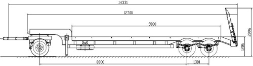 Трал с тележкой длина платформы 9м 1+2
