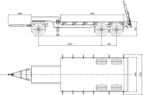 Трал с тележкой грузоподьемности 50т